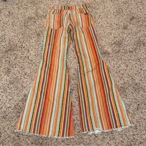 Youth Girls Rock & Roll Denim Flare Jeans Print 10